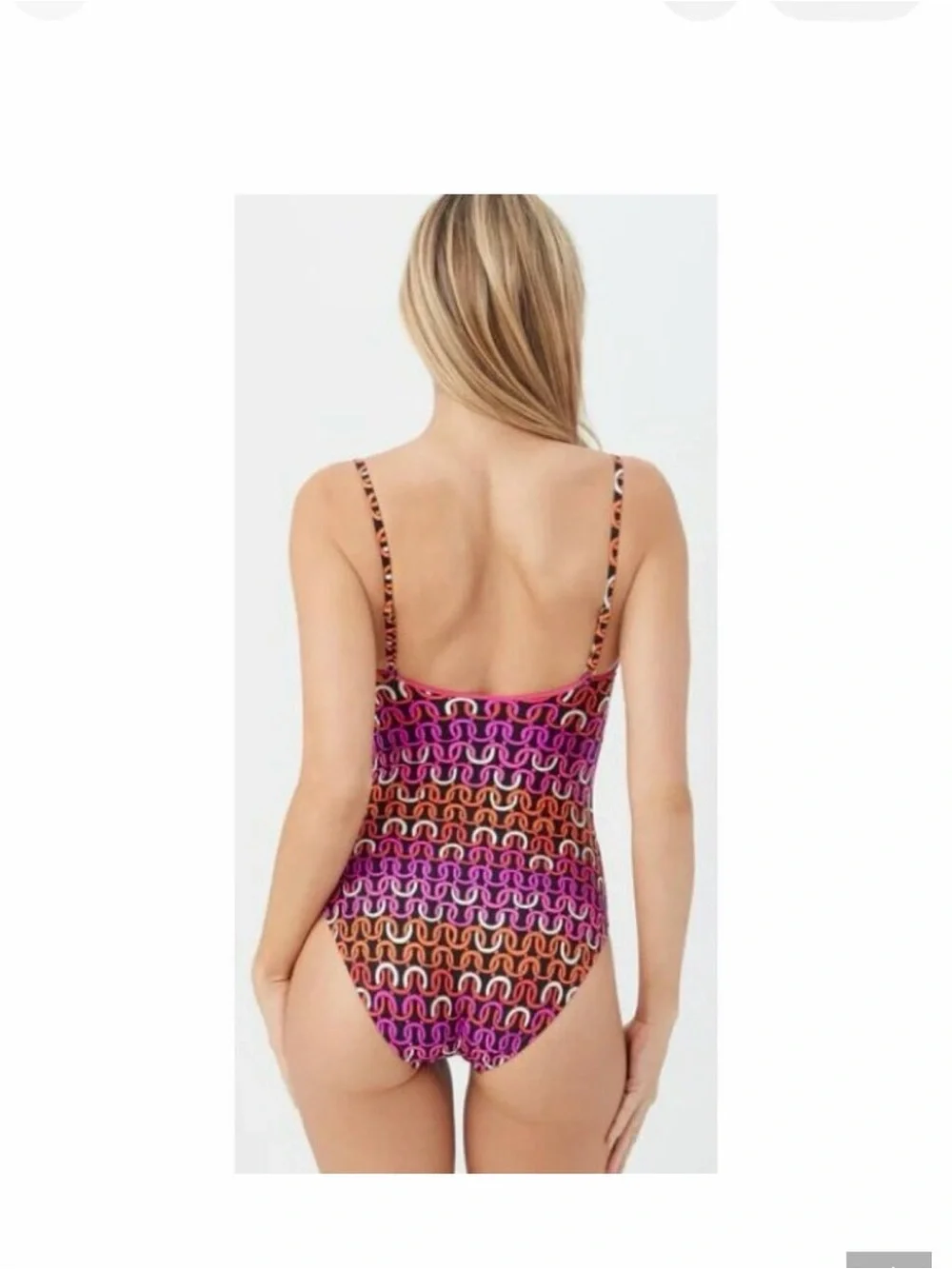 Trina Turk Pink & Orange Patterned One-Piece Swimsuit